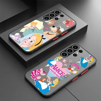 Жесткий ПК Disney Alice in Wonderland Чехол для Samsung Galaxy S20 S22 S21 S23 Note 10 Note 20 Ultra 10 Plus 8 9 Противоударный Чехол - Изображение 1  