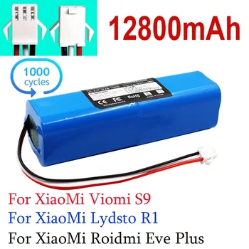Замена Для XiaoMi Lydsto R1 Roidmi Eve Plus Viomi S9 Робот Пылесос Аккумуляторная Батарея Емкостью 12800 мАч Аксессуары Запчасти - Изображение 1  