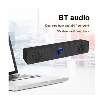 Звуковая панель с питанием от USB, динамик Bluetooth 5.0, звуковая панель сабвуфера с 4D объемным стереофоническим звучанием для портативных ПК, домашнего кинотеатра - Изображение 2  