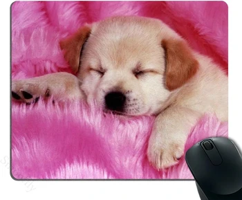 Игровой коврик для мыши Pink Baby Puppies Индивидуальный дизайн Резиновый коврик для мыши 9,5X7,9 дюймов для ноутбука, офисных компьютерных игр - Изображение 1  