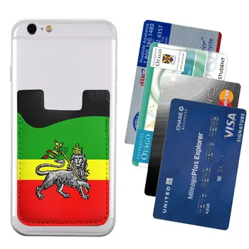 Изготовленный на заказ держатель для карт с изображением флага Эфиопии, чехол для мобильного кошелька со Львом Иуды, клей - Изображение 2  