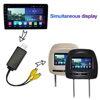 Интерфейс USB к адаптеру видеовыхода RCA HDMI Для подключения монитора подголовника для автомобильного радиоприемника Системного проигрывателя Android 2 DIN Стерео головного устройства - Изображение 2  