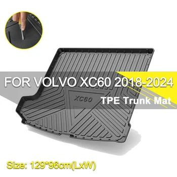 Коврик для крышки заднего багажника автомобиля, Водонепроницаемая Нескользящая резина, Аксессуары для грузовых лайнеров из TPE для Volvo XC60 2018-2024 - Изображение 1  
