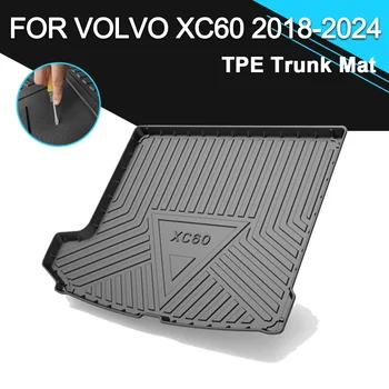 Коврик для крышки заднего багажника автомобиля, Водонепроницаемая Нескользящая резина, Аксессуары для грузовых лайнеров из TPE для Volvo XC60 2018-2024 - Изображение 2  