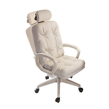 Кресло босса, Президентское кресло, удобное кресло, компьютерное кресло для сидячего образа жизни, современное простое кожаное кресло, стальная спинка поворачивается при подъеме - Изображение 1  