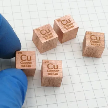 Кубический элемент из меди 10 мм для коллекции периодической таблицы - Изображение 2  