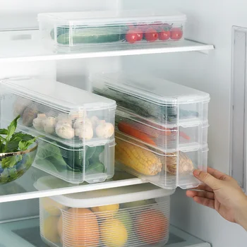 Кухонная Многослойная Приемная коробка Холодильник Коробка для консервирования яиц Коробка для хранения продуктов питания и бакалеи Фруктов - Изображение 1  