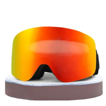 Лыжные очки для активного отдыха, Мужские очки для сноуборда, женские Зимние солнцезащитные очки для снега, Лыжные очки с магнитным притяжением UV400, противотуманные Лыжные очки - Изображение 1  