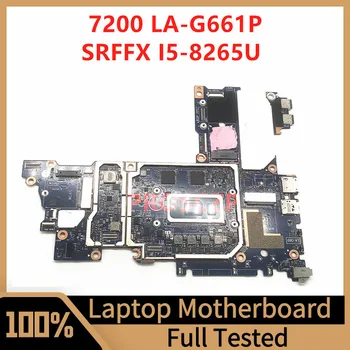 Материнская плата DDB20 LA-G661P Для ноутбука DELL Latitude 7200 С процессором SRFFX I5-8265U 8G 100% Полностью Протестирована, Работает хорошо - Изображение 1  