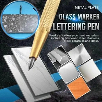 Металлическая пластина, стеклянный маркер, ручка для нанесения надписей, для резки твердой плитки, Стекло, резак из вольфрамовой стали, Металл, камень, Алюминиевые инструменты для гравировки - Изображение 2  