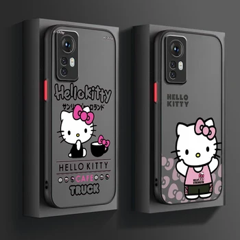 Милый Мультфильм Hello Kitty Для Xiaomi Mi 13 12 12S 12T 12X11 11T 10 9T Lite Pro Ультра Матовый Полупрозрачный Жесткий Чехол Для Телефона - Изображение 2  