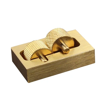 Мини-коробка для масла с Краями, Кожаные Рабочие Инструменты, Золото, Чистая Медь, Сшитый Вручную Кожаный Инструментальный ролик - Изображение 1  