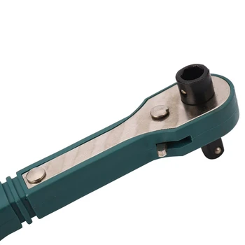 Мини-отвертка с 1/4 головкой, Шестигранный торцевой ключ с внутренним храповиком 6,35 мм, с аксессуаром для домашнего инструмента с двумя головками - Изображение 2  