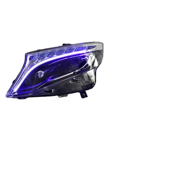 Модифицированная фара коммерческого автомобиля в сборе с синим светодиодным задним фонарем - Изображение 1  