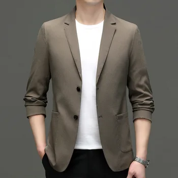 Мужской костюм Z150-2023, весенний новый деловой профессиональный мужской пиджак, повседневная корейская версия костюма - Изображение 1  