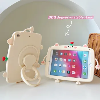 Мягкий силиконовый вращающийся на 360 Градусов чехол для Xiaomi Pad 5 5Pro 6 6Pro 11-дюймовый детский чехол-подставка с удобной для детей ручкой - Изображение 2  