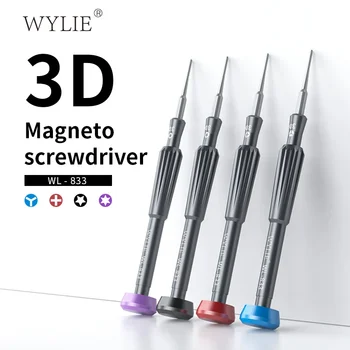 Набор прецизионных 3D-отверток WYLIE WL-833, Профессиональный набор инструментов для разборки мобильных телефонов, Нескользящие Магнитные биты высокой твердости S2 - Изображение 1  