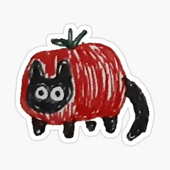 наклейка с томатным котом, наклейка для декора ноутбука, спальни, автомобиля, милый мультфильм, модный общественный чемодан - Изображение 1  