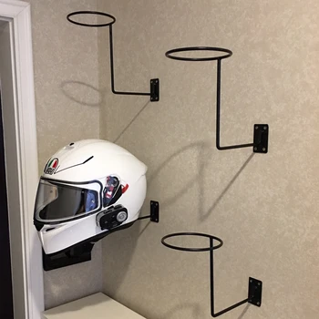 Настенный стеллаж для показа мотоциклетных шлемов, напольный держатель для велосипедного шлема, Алюминиевые антикоррозийные колпаки, кронштейн для хранения шляп - Изображение 1  