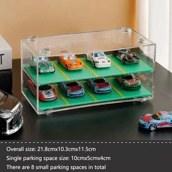 Независимое парковочное место 1: 64 Коробка для хранения автомобиля, Прозрачная Многослойная полка для организации и хранения игрушечной модели спортивного автомобиля - Изображение 2  