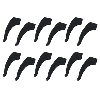 НОВИНКА-6 пар ушных крючков, подставки для очков из противоскользящего силикона - черный - Изображение 1  