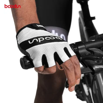 Новые Велосипедные перчатки Boodun с полупальцевым ночным обратным светом 4D, силиконовые Велосипедные перчатки - Изображение 2  