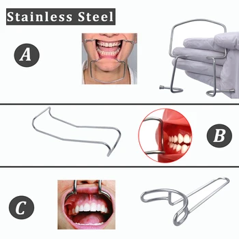 Открывалка для рта из нержавеющей стали, Ретрактор для губ и щек, Стоматологические Ортодонтические инструменты - Изображение 1  