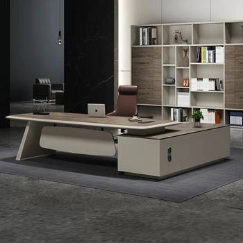 Офисные столы Boss для хранения Современный эргономичный стол для совещаний Офисные столы для рабочего места Настенная мебель Escritorio Esquinero WJ25XP - Изображение 1  