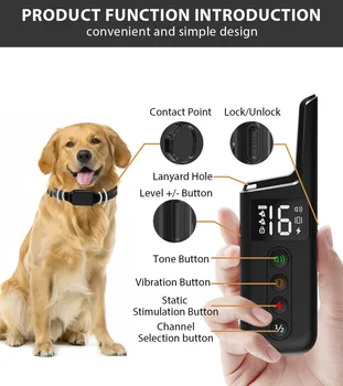 Ошейник для дрессировки собак, ударопрочный на расстоянии 1000 футов, с 3 режимами тренировки, звуковой сигнал, вибрационный ошейник для собак, защищающий от лая - Изображение 2  