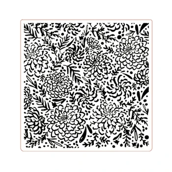 Папка с тиснением Неровный Пластиковый шаблон с тиснением в виде цветка Трафарет для Скрапбукинга - Изображение 2  