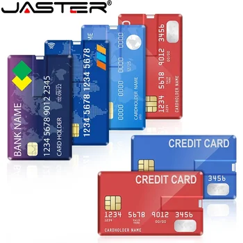 Пластиковая карта JASTER USB флэш-накопитель 128 Г Бесплатная цветная печать логотипа Memory Stick 64 ГБ Бизнес-подарочная Флешка 32 ГБ Белый U-диск 8 ГБ - Изображение 1  