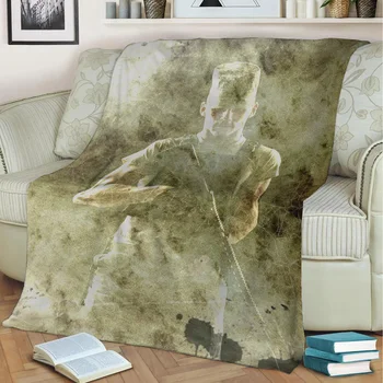 Плюшевое одеяло с 3D принтом в армейском стиле, накидка на диван, домашний декор, Мягкое теплое моющееся одеяло с ворсом, прямая поставка - Изображение 1  