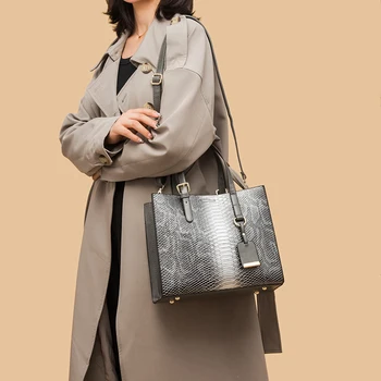 Повседневные женские сумки из искусственной кожи, комплект из 3 предметов, сумка через плечо, высококачественные женские маленькие сумки через плечо для женщин, сумка-мессенджер - Изображение 2  