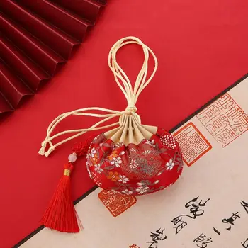 Подвесное украшение, многоцветная вышивка, тканевый кошелек с кисточками, пустое саше, сумка для хранения в китайском стиле, женская сумка для ювелирных изделий. - Изображение 1  