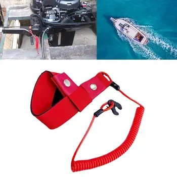 Подвесной красный выключатель остановки двигателя для лодочного мотора Страховочный шнур для морского мотора YAMAHA Страховочный трос Выключатель аварийного отключения - Изображение 1  