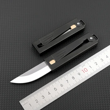 Портативный Гравитационный Выдвижной Коробчатый Нож D2 Steel EDC, Карманный Практичный Нож, Маленький Мини-нож для Самообороны с холодным Лезвием - Изображение 1  