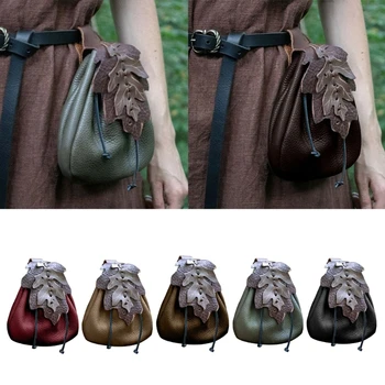 Поясная сумка из искусственной кожи со средневековым тиснением, пояс Викингов, сумка для монет, Винтажная сумка, сумка H8WC - Изображение 2  