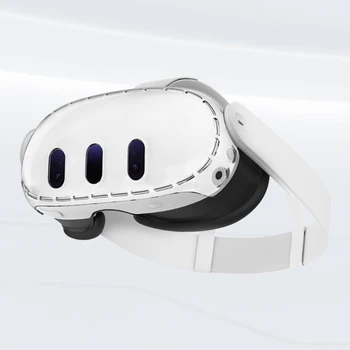 Прозрачный защитный чехол из ТПУ для шлема Meta Quest 3 Прозрачный полный защитный чехол для аксессуаров Oculus quest3 - Изображение 2  