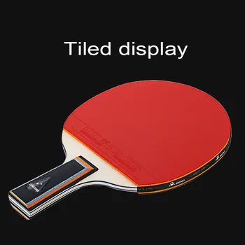 Профессиональная ракетка для пинг-понга с противоскользящей ручкой из дерева, резиновая лопатка для настольного тенниса с дорожным чехлом - Изображение 1  