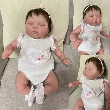 Реалистичная кукла Reborn Baby с мягким телом 50 см Peaches с 3D кожей, многослойной росписью с видимыми венами, мягкая на ощупь кукла - Изображение 1  