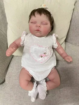 Реалистичная кукла Reborn Baby с мягким телом 50 см Peaches с 3D кожей, многослойной росписью с видимыми венами, мягкая на ощупь кукла - Изображение 2  