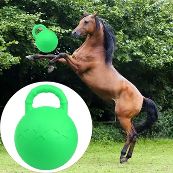 Резиновый жевательный мяч для лошадей 25 см, надувной футбольный мяч для пони, игрушки для игр - Изображение 2  