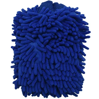 Рукавица из микрофибры, рукавица для автомойки (3 упаковки) Перчатки для мытья из микрофибры с лапшой, рукавица из микрофибры для чистки автомобиля с полировальной тканью - Изображение 1  