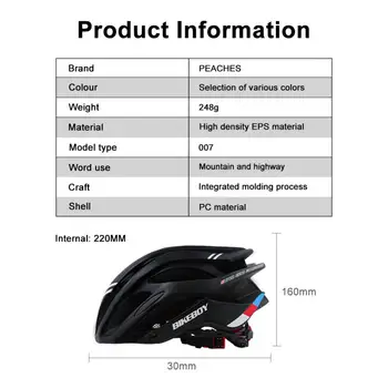 Сверхлегкий велосипедный шлем Дорожный Mtb шлем Защитная крышка для велоспорта Оборудование для гоночных велосипедов Женщины Мужчины Велосипедный шлем с интегральным формованием - Изображение 2  