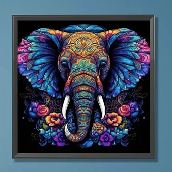 Синий слон 5D Diy Алмазная картина Пейзаж Вышивка крестиком Животное Полная Круглая Квадратная Алмазная вышивка Мозаика для искусства X1466 - Изображение 2  