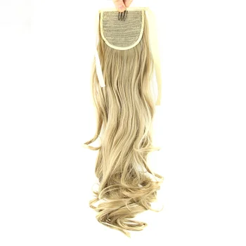 Синтетические волосы, светлые Черные вьющиеся завязки, конские хвостики, заколки для волос, наращивание волос в виде маленького конского хвостика Fairy Tail для женщин - Изображение 1  