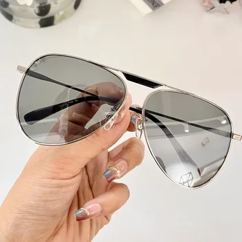 Солнцезащитные очки классического авиационного бренда 2024 для мужчин, солнцезащитные очки для вождения для женщин с защитой от бликов UV400 - Изображение 2  