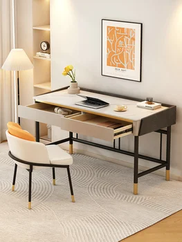 Стол в кремовом стиле, современный офис в минималистичном стиле, простой компьютерный стол, студенческий дом - Изображение 1  