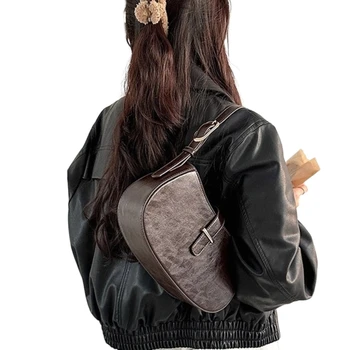 Сумка через плечо в стиле ретро, модная сумка через плечо, сумка из искусственной кожи для женщин - Изображение 2  