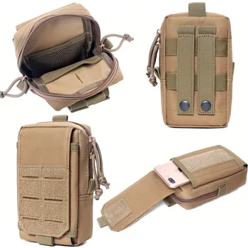 Тактический чехол Molle, военная охотничья походная сумка, уличная сумка для мобильного телефона, для бега, походные сумки, спортивная подвесная поясная сумка - Изображение 2  